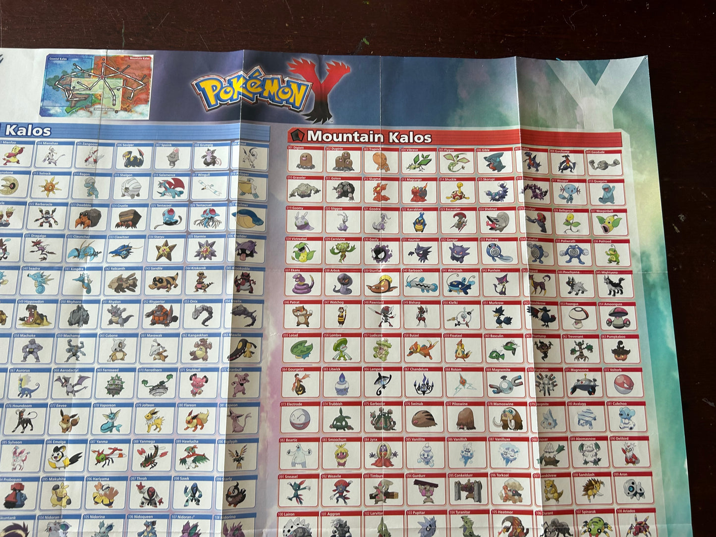 Pokemon XY Kalos Region Poster - Pokedex Checklist – CPJCollectibles